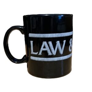 Law & Order Logo Vintage Black Coffee Mug Medium 10oz